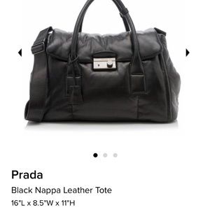 🔥Final Sale Prada Nappa Leather Satchel Crossbody